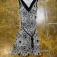Xanaka Sleeveless Summer Dress Black White 2000s y2k - S
