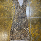 Morgan Leopard Sleeveless Summer Dress 2000s y2k - XS