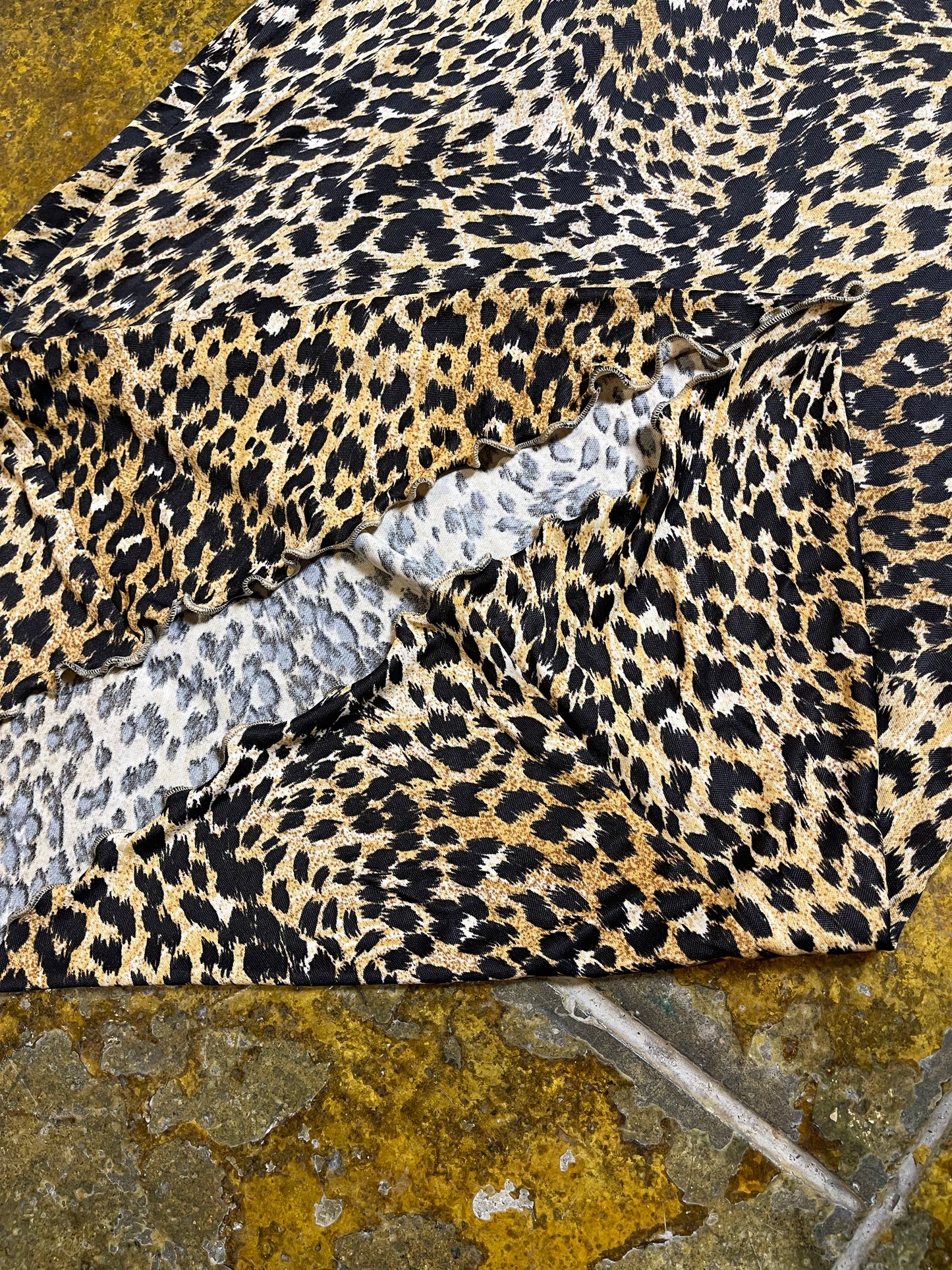 Morgan Leopard Sleeveless Summer Dress 2000s y2k - XS