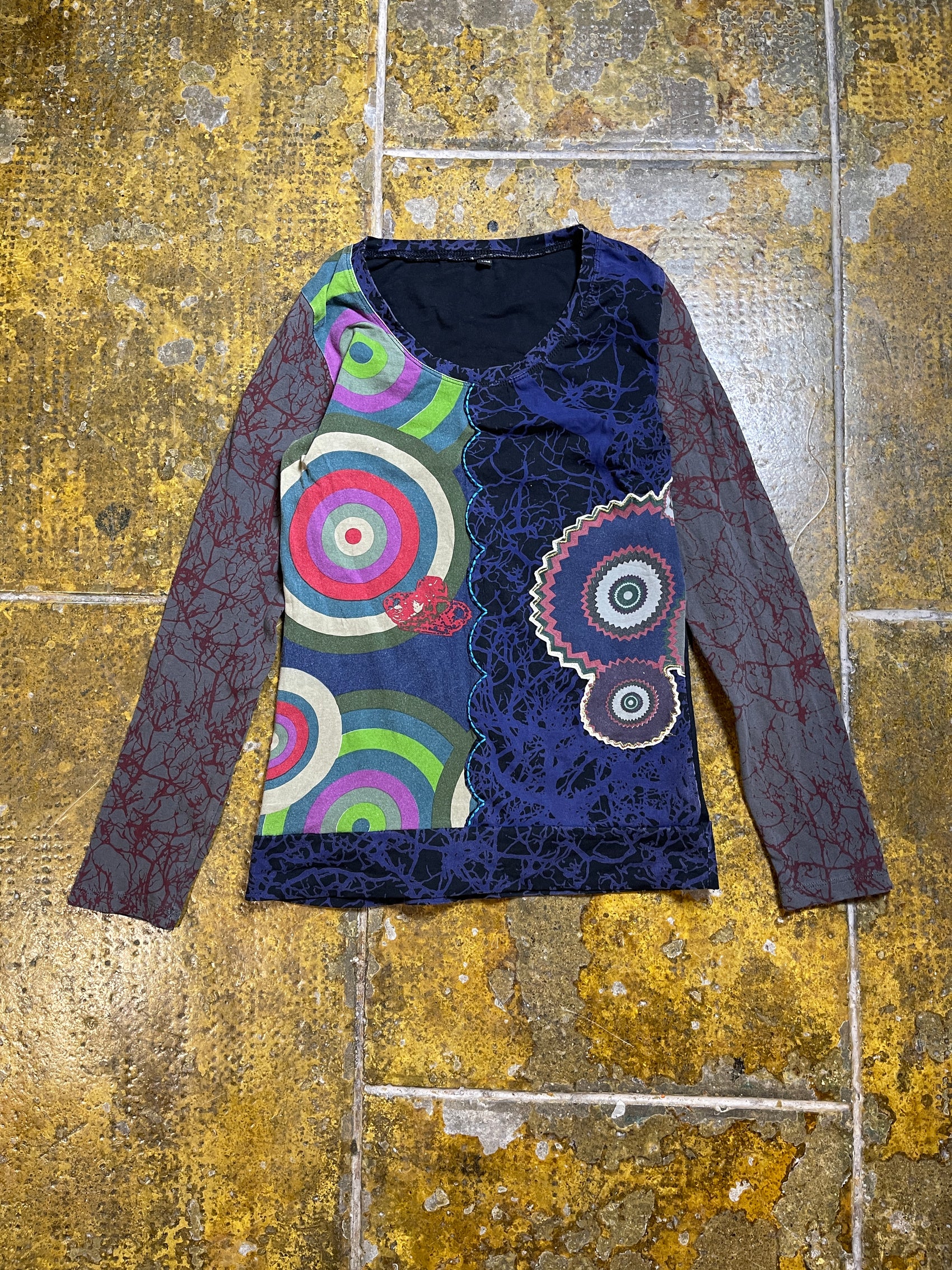 Desigual Long Sleeve Top Multicolor 2000s y2k - S/M