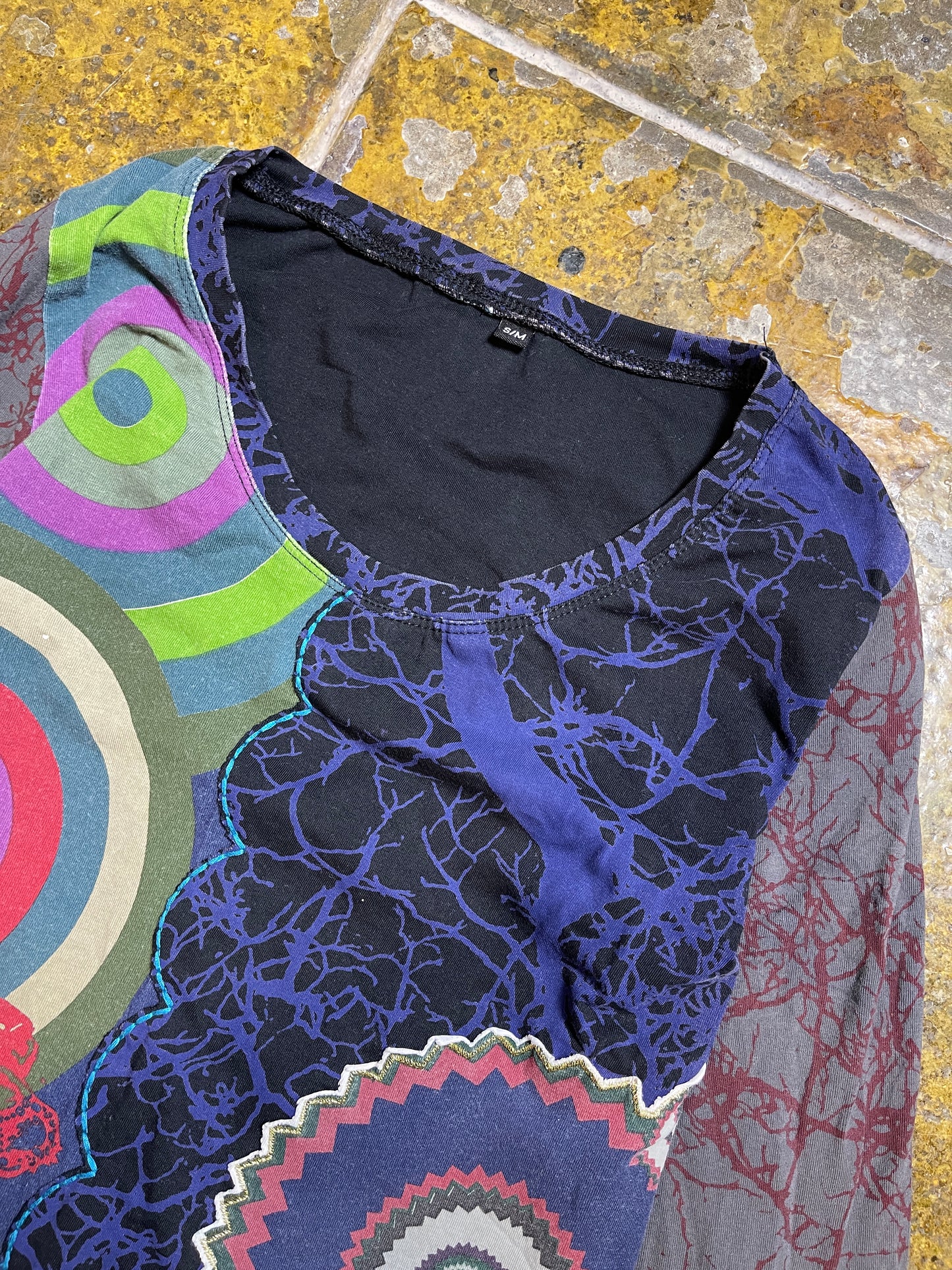 Desigual Long Sleeve Top Multicolor 2000s y2k - S/M