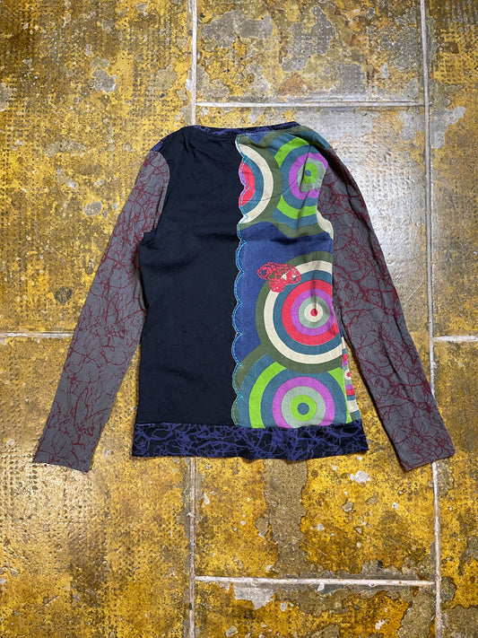 Desigual Long Sleeve Top Multicolor 2000s y2k - S/M