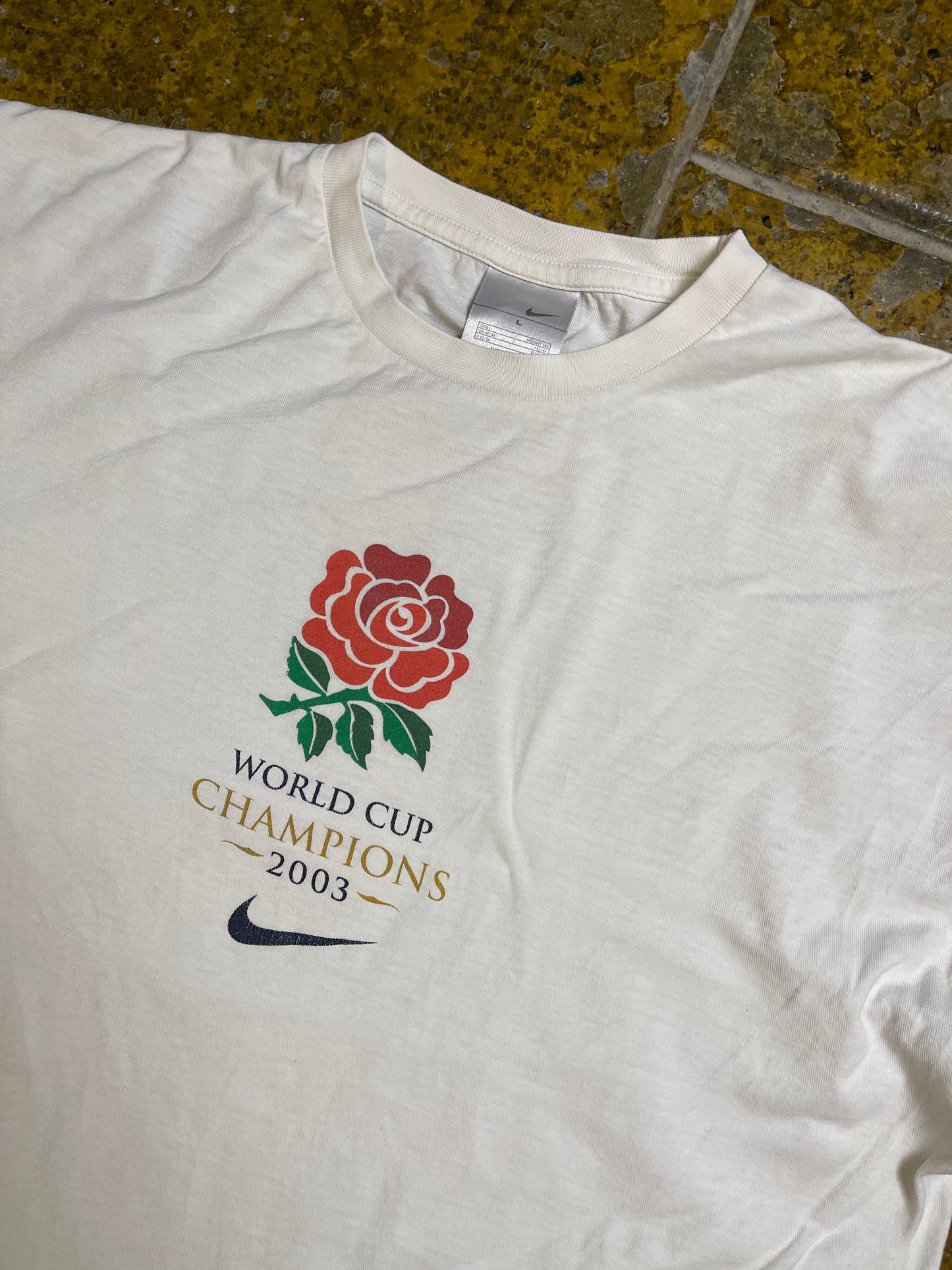 Vintage Nike Rugby World Cup Champion 2003 T-Shirt White - L
