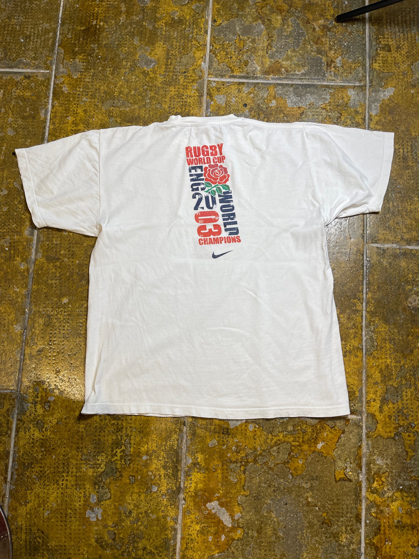 Vintage Nike Rugby World Cup Champion 2003 T-Shirt White - L