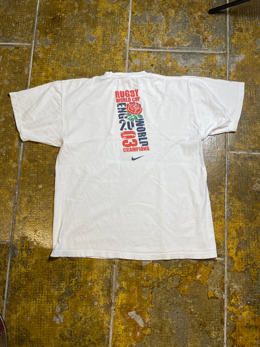 Vintage Nike Rugby World Cup Champion 2003 T-Shirt White - L