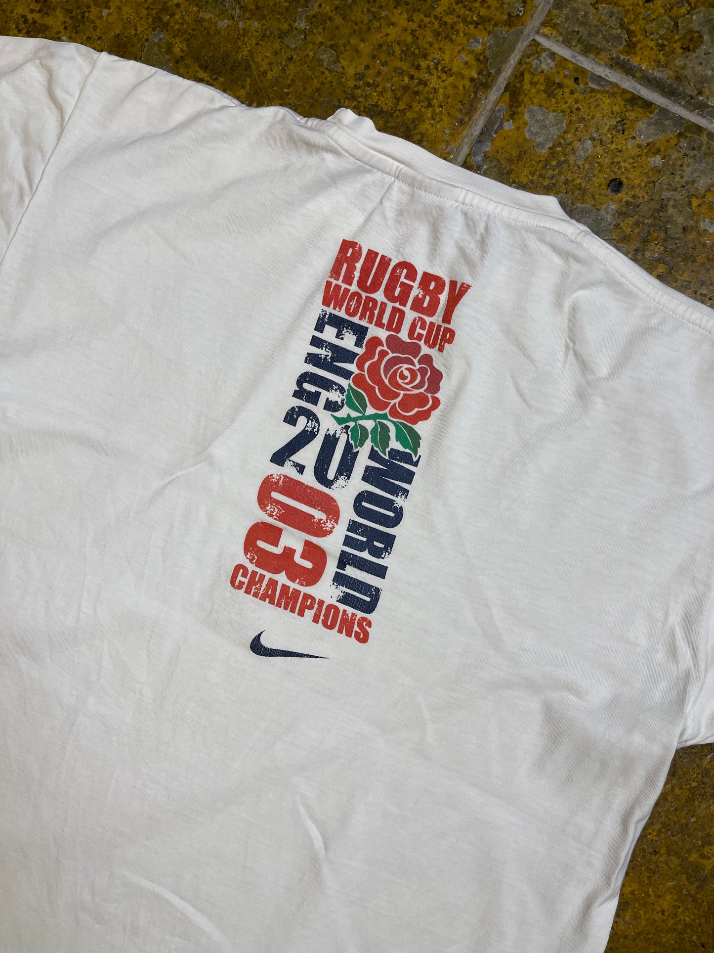 Vintage Nike Rugby World Cup Champion 2003 T-Shirt White - L