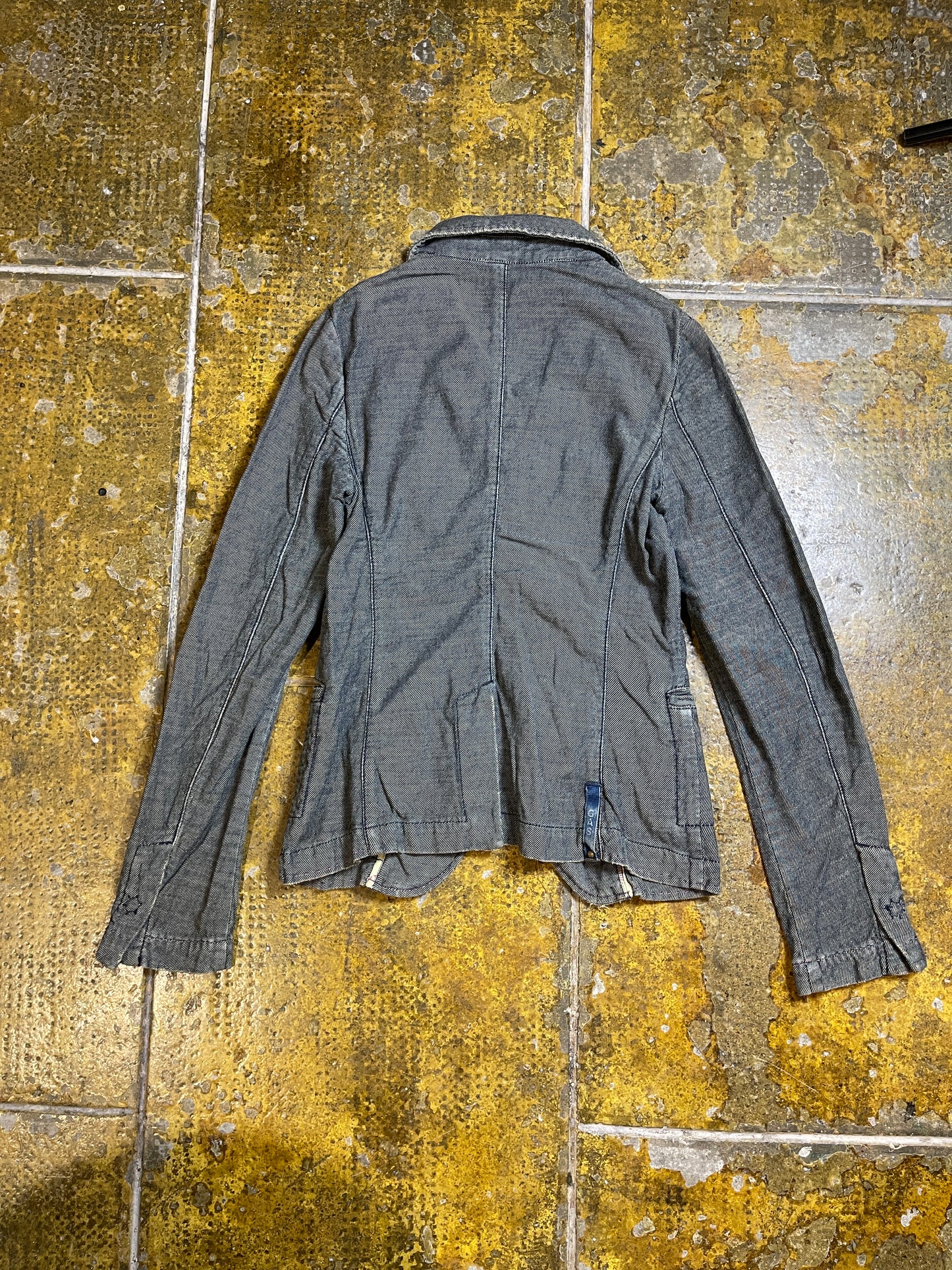 GAS Denim Blazer Jacket Blue Gray 2000s y2k - S