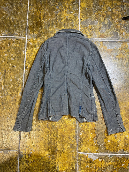 GAS Denim Blazer Jacket Blue Gray 2000s y2k - S