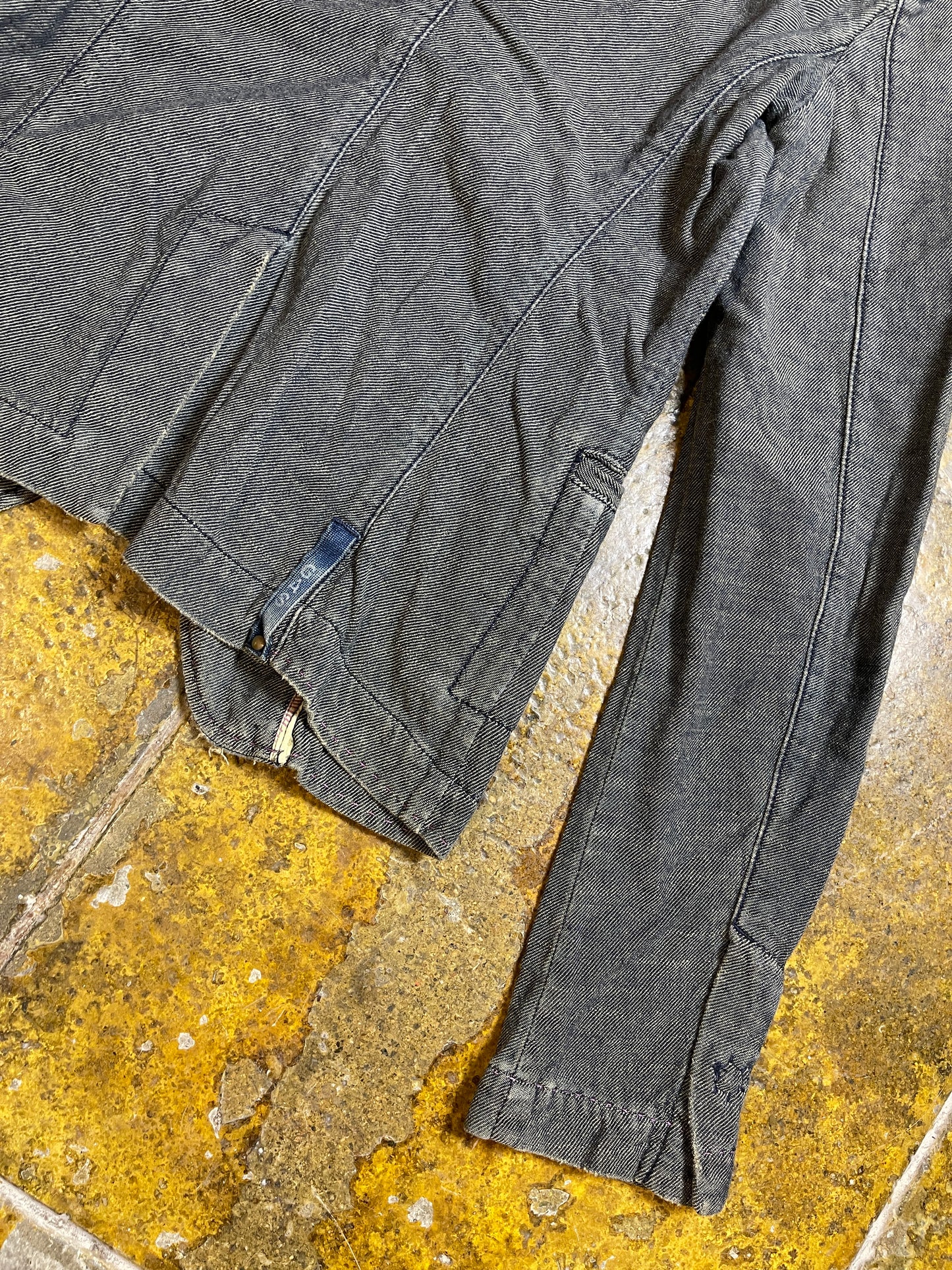 GAS Denim Blazer Jacket Blue Gray 2000s y2k - S