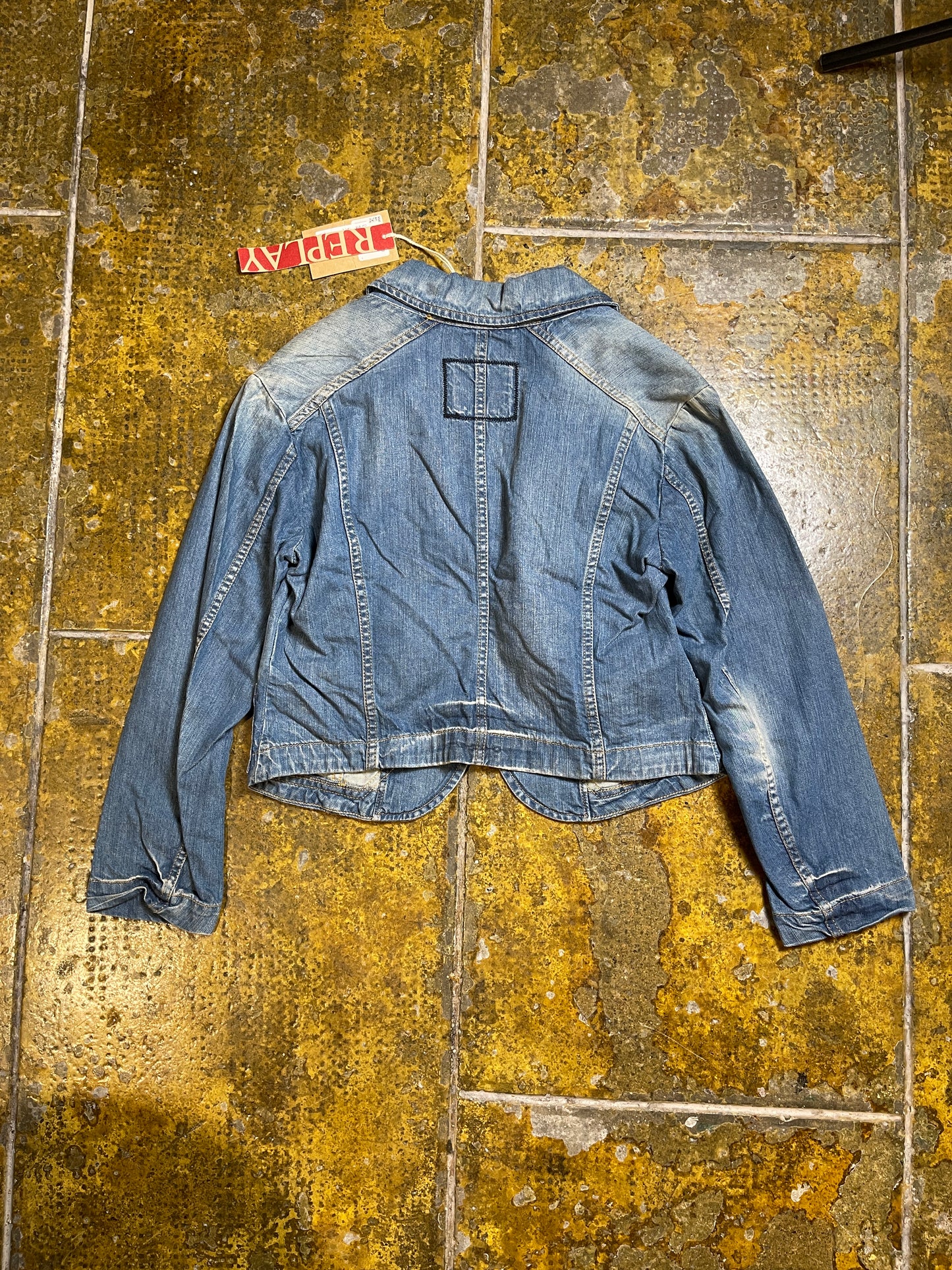 Replay Denim Blazer Jacket Blue 2000s y2k Deadstock - L