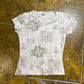 Camaieu Short Sleeve Top White 2000s y2k - M