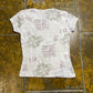 Camaieu Short Sleeve Top White 2000s y2k - M