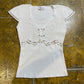 Armand Thiery Short Sleeve Top White 2000s y2k - S