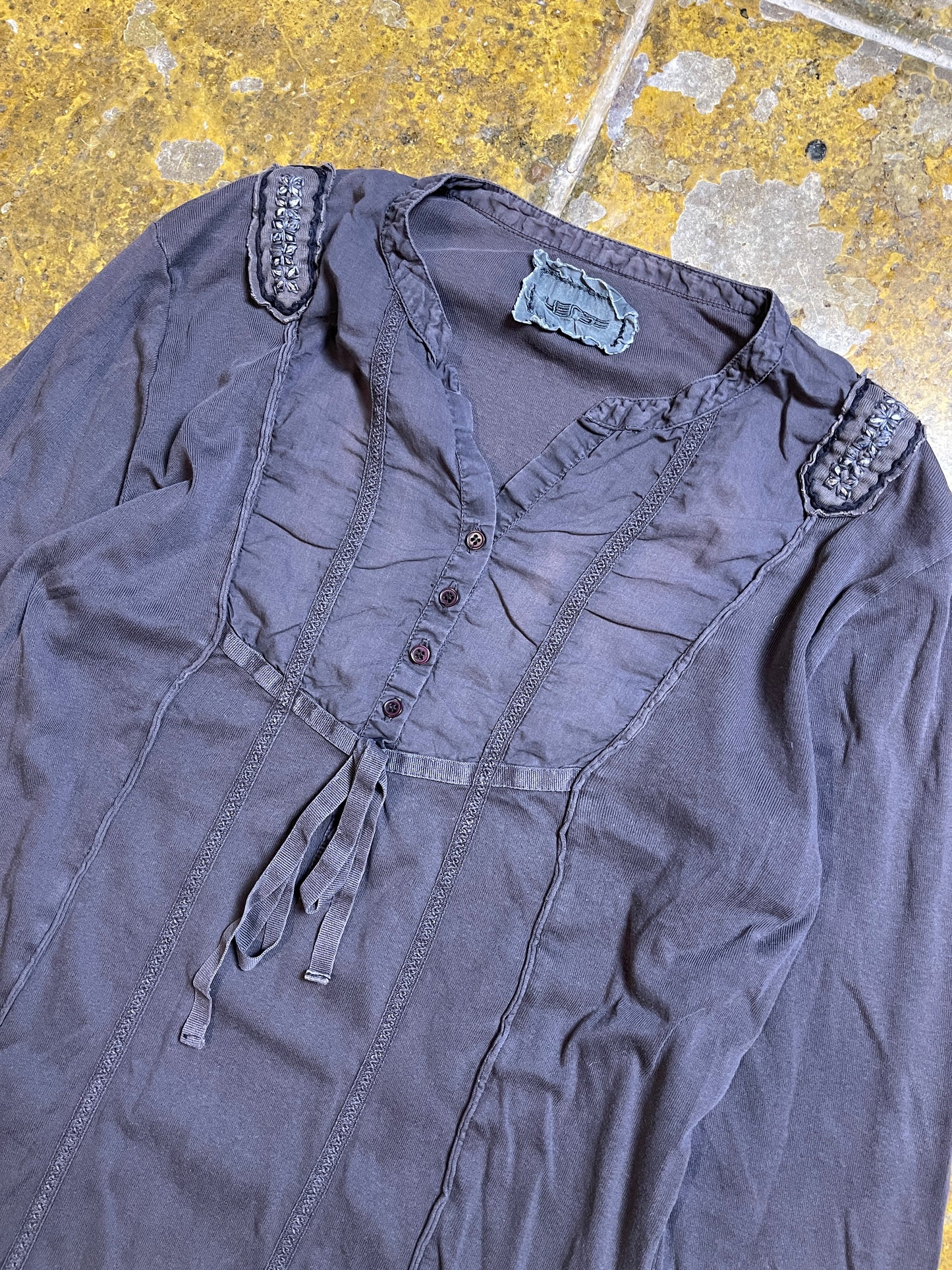 Years Long Sleeve Top Gray 2000s y2k - XL