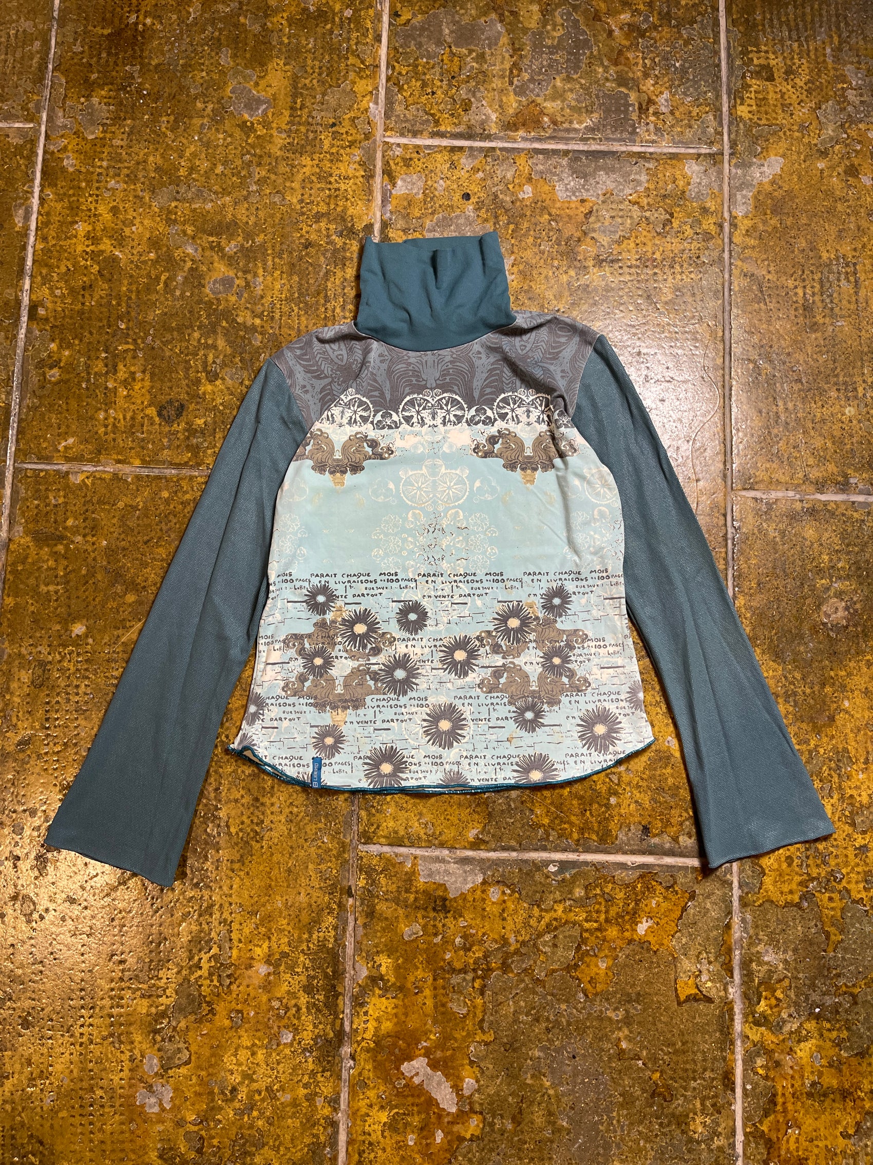 Liberto Long Sleeve Top Turquoise 2000s y2k - L