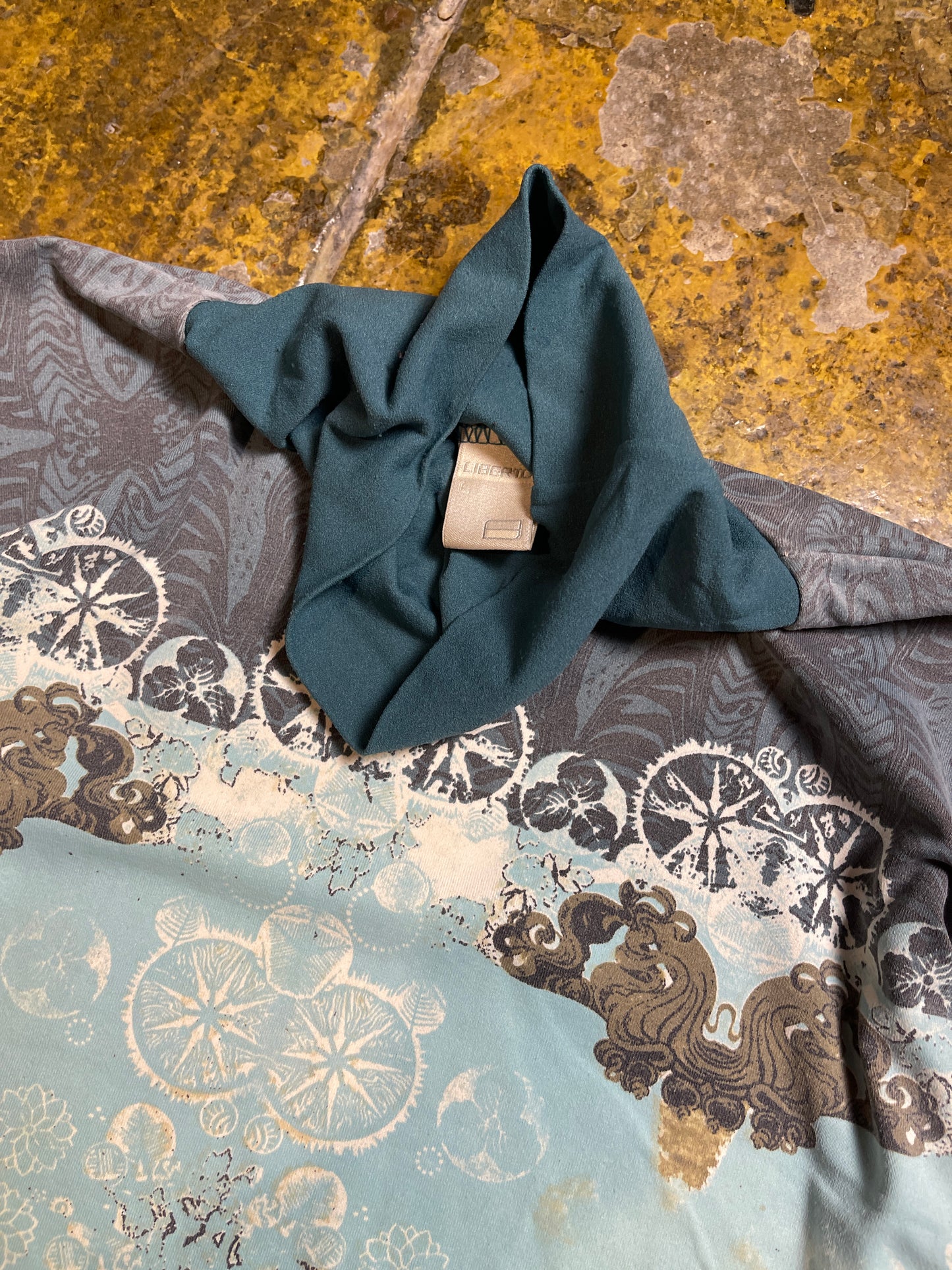 Liberto Long Sleeve Top Turquoise 2000s y2k - L