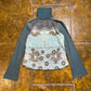 Liberto Long Sleeve Top Turquoise 2000s y2k - L