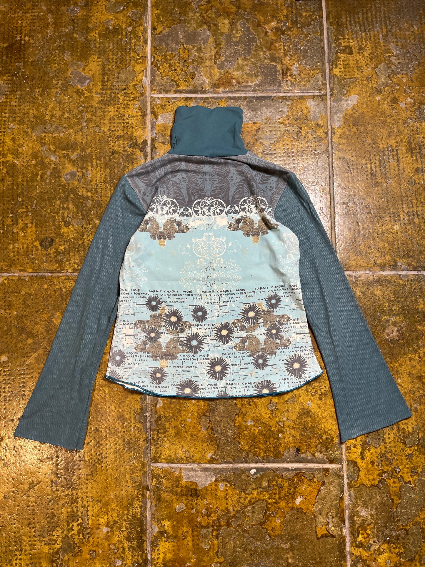 Liberto Long Sleeve Top Turquoise 2000s y2k - L