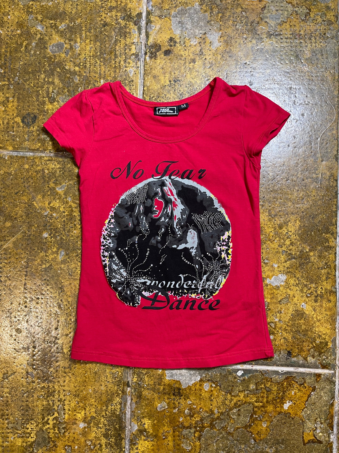 No Fear Short Sleeve Top Red 2000s y2k - M