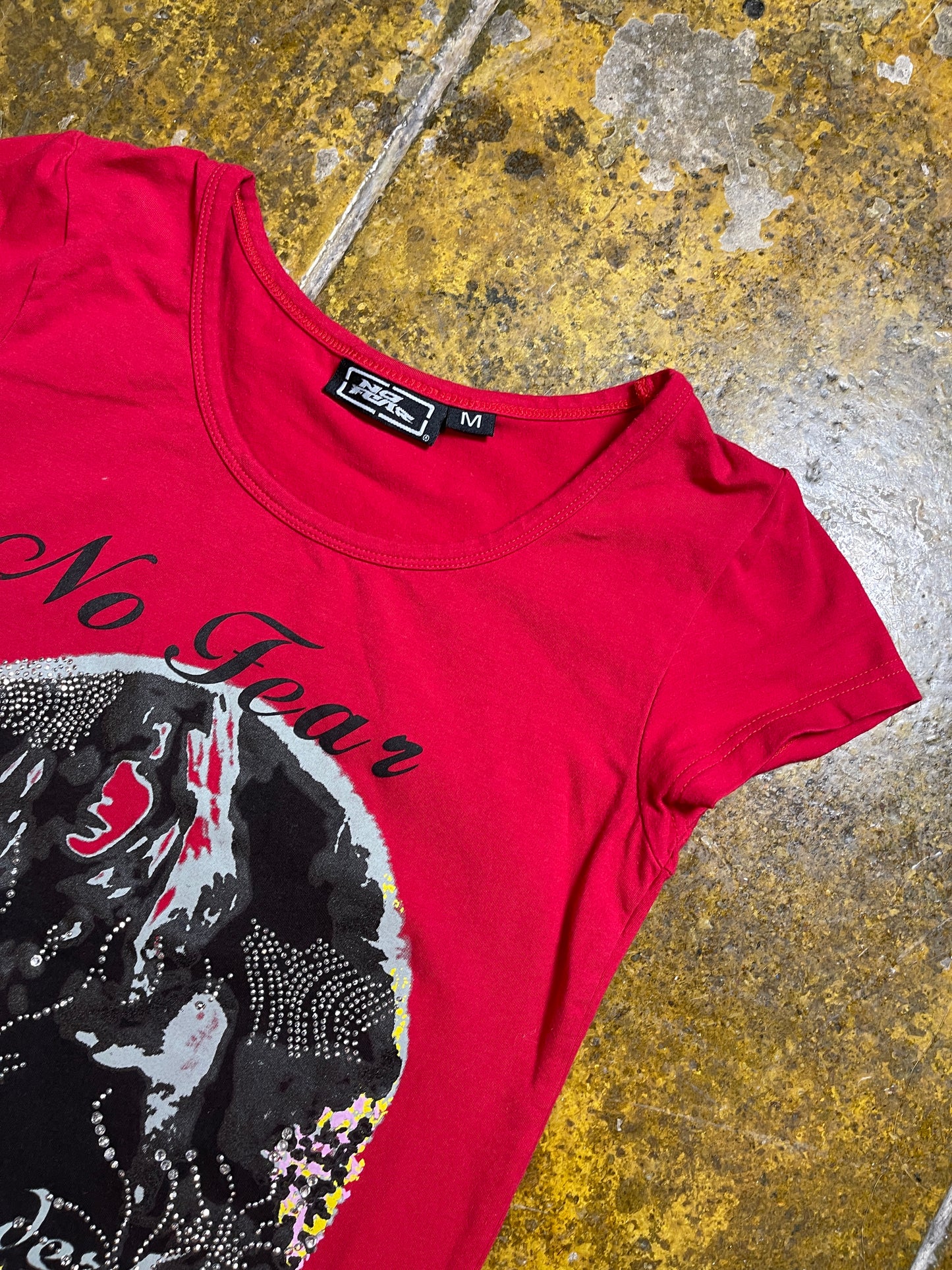 No Fear Short Sleeve Top Red 2000s y2k - M