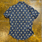 Promod Short Sleeve Top Blue Yellow 2000s y2k - L
