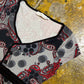 Cache Cache Short Sleeve Top Black Red 2000s y2k - M