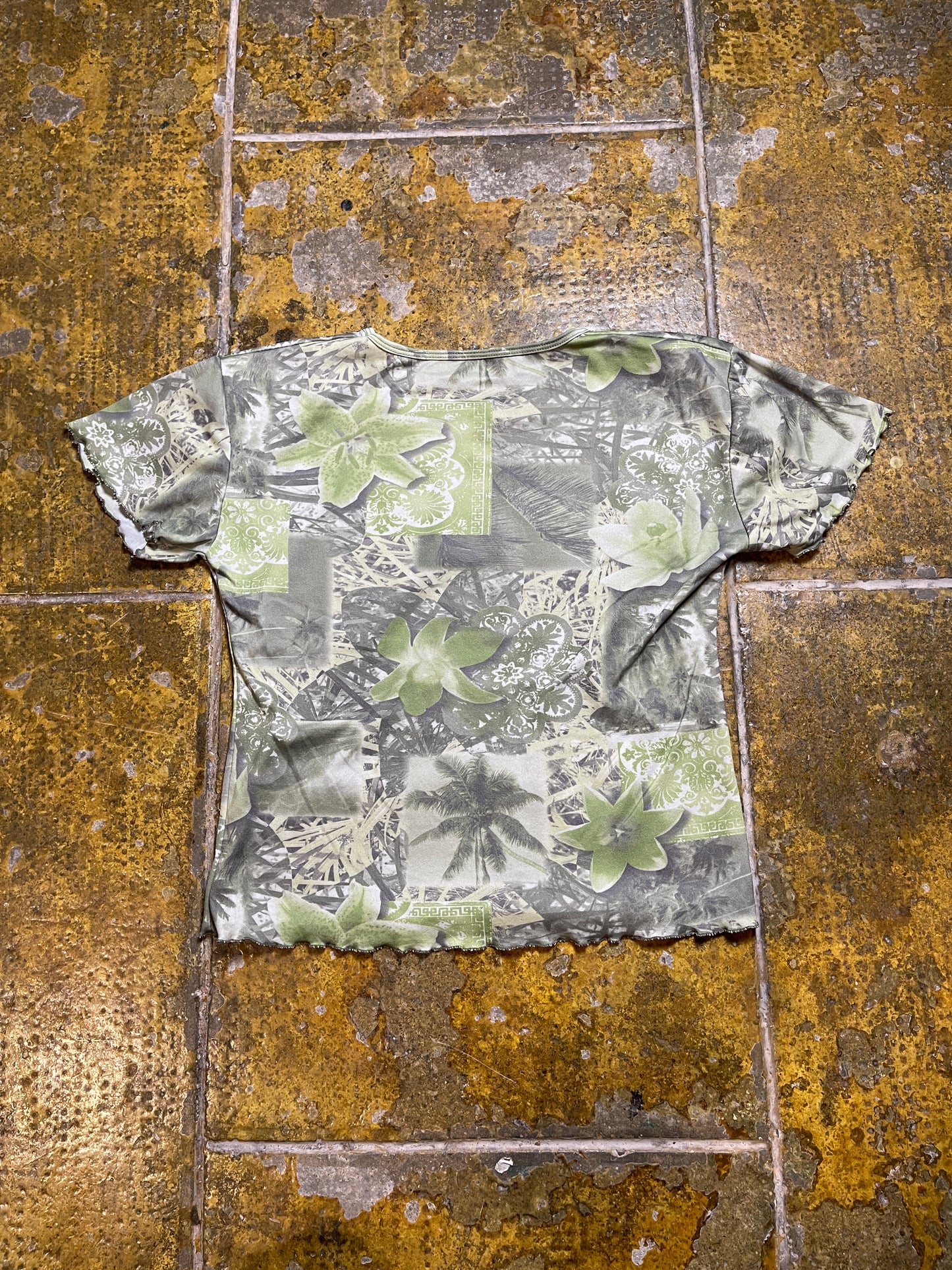 Short Sleeve Top Green 2000s y2k - L