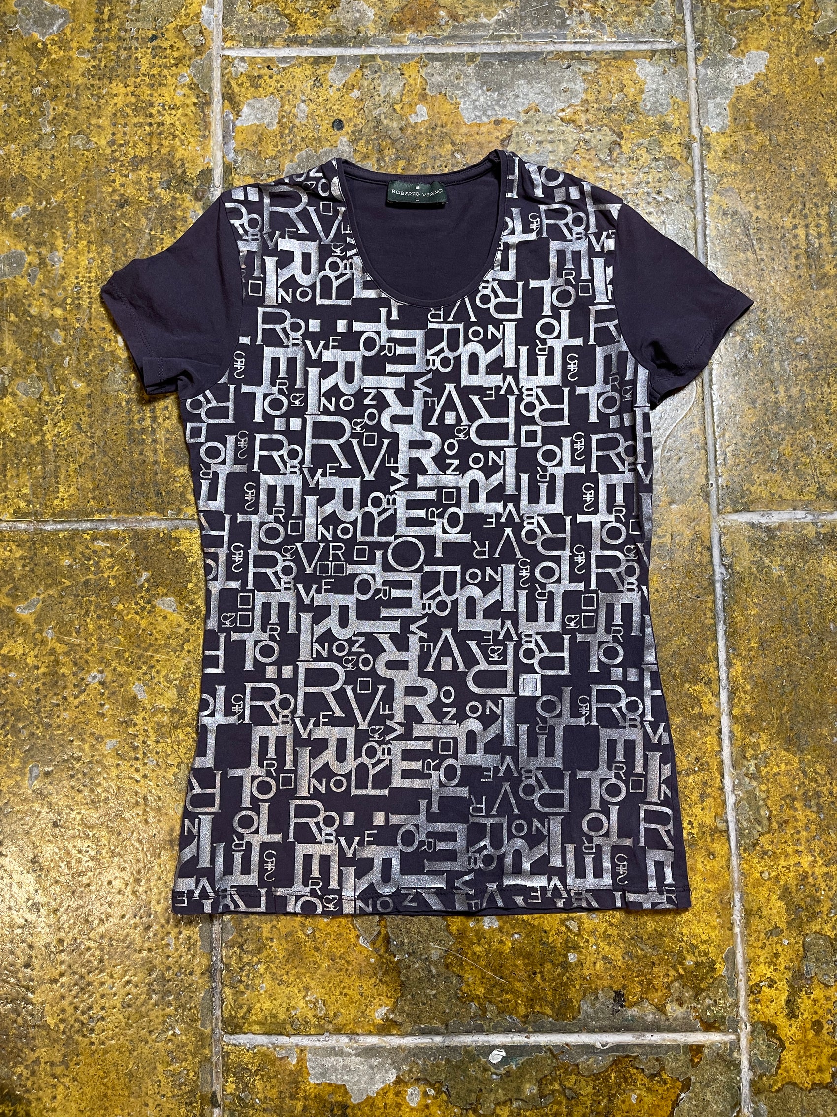 Roberto Verino Short Sleeve Top Purple 2000s y2k - L