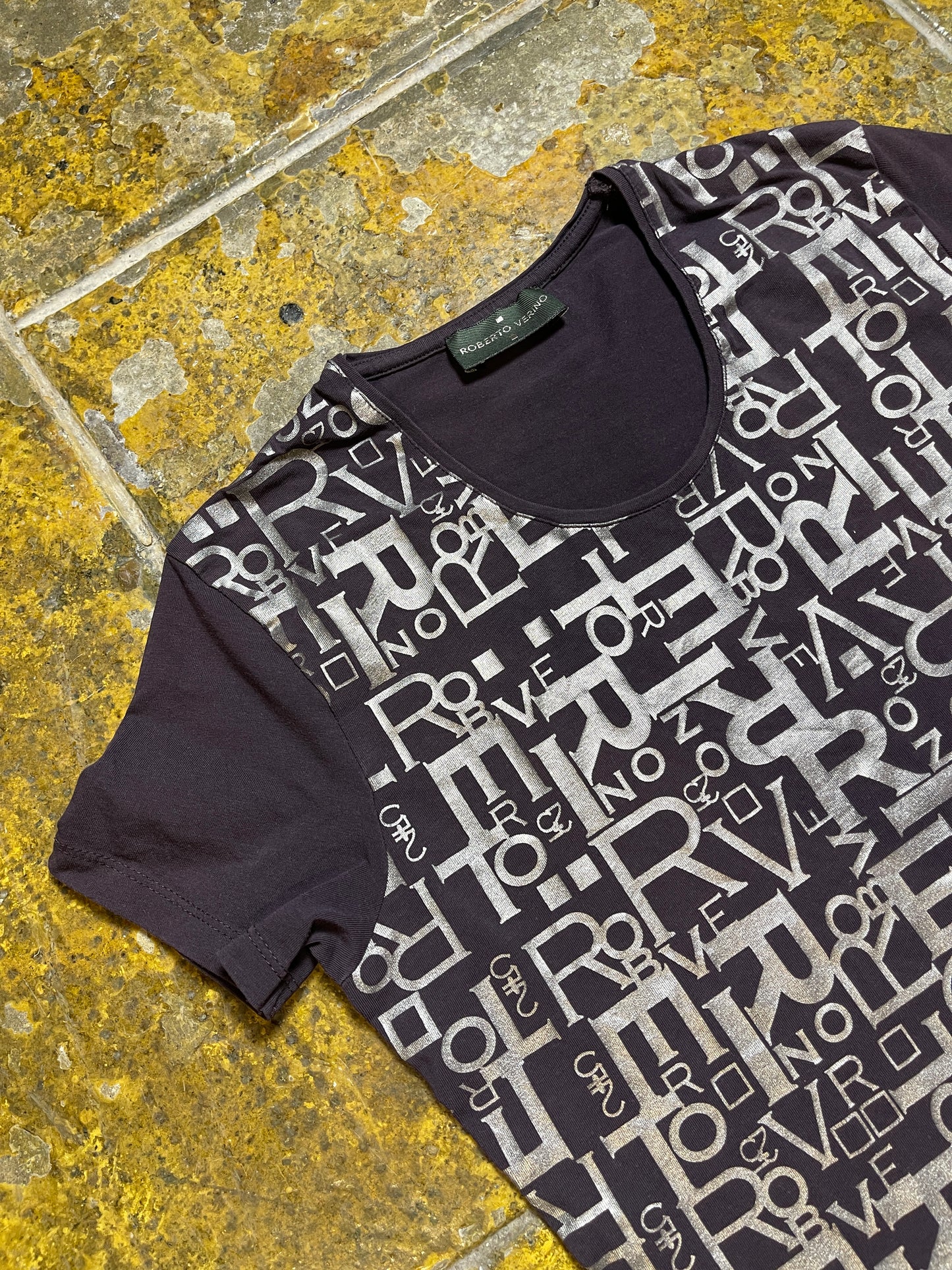 Roberto Verino Short Sleeve Top Purple 2000s y2k - L