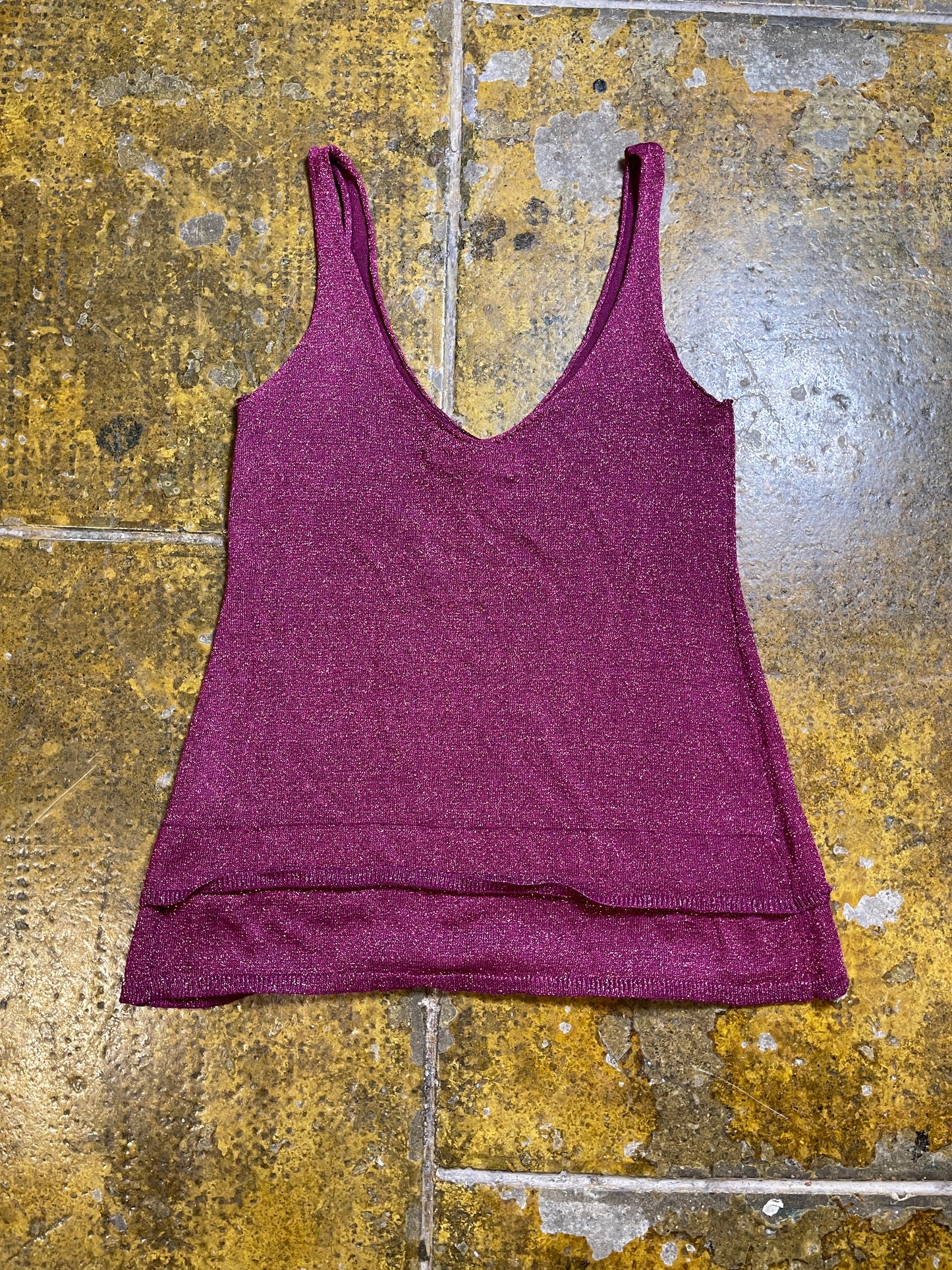 Amichi Sleeveless Top Pink Shiny 2000s y2k - S