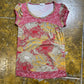 In Extenso Short Sleeve Top Brown Red 2000s y2k - XS/S