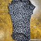 Morgan Short Sleeve Top Black Blue 2000s y2k - XS