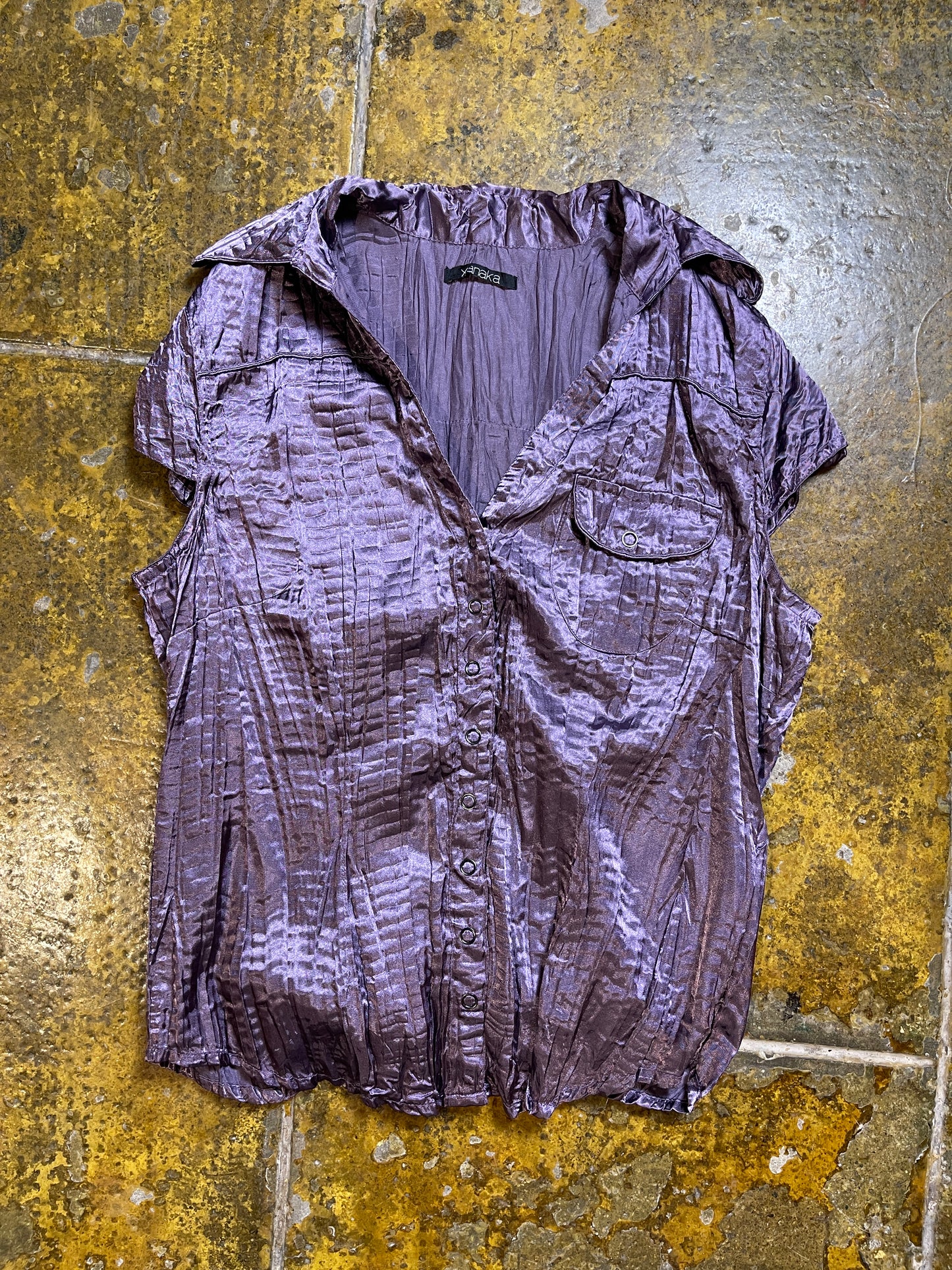 Xanaka Short Sleeve Top Purple 2000s y2k - XS/S