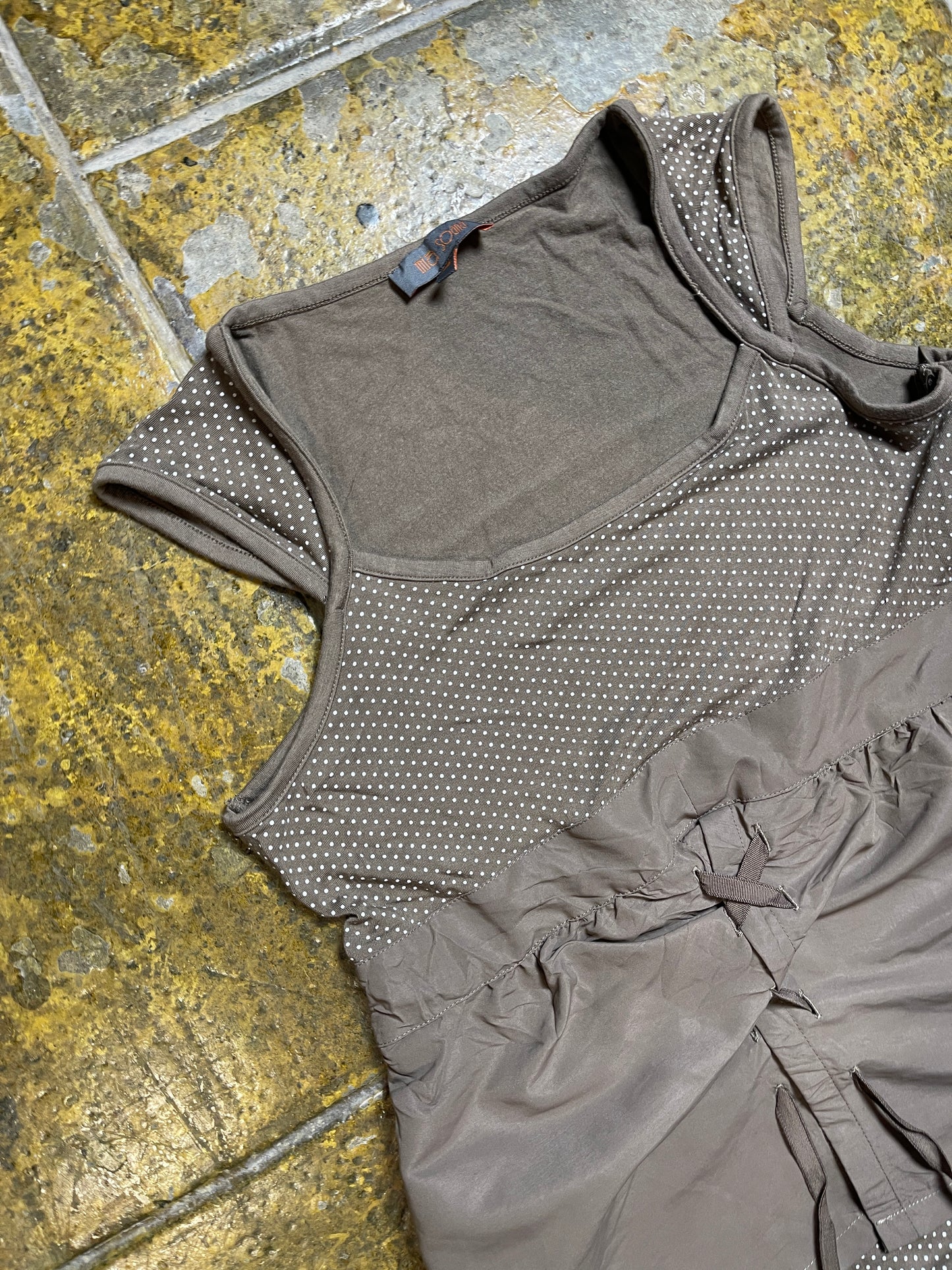 Mia Soana Sleeveless Top Khaki 2000s y2k - S
