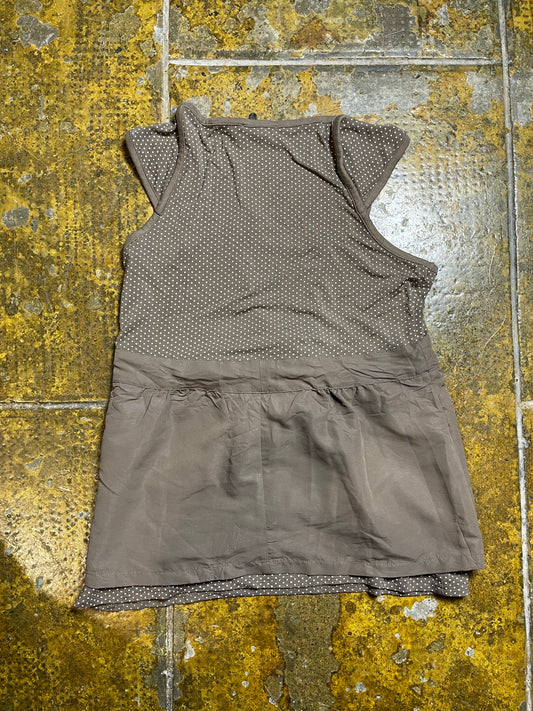 Mia Soana Sleeveless Top Khaki 2000s y2k - S