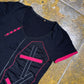 Short Sleeve Top Black Pink 2000s y2k - S