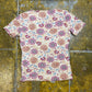Influx Short Sleeve Top Creme Multicolor 2000s y2k - M/L
