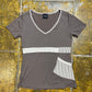 La Voila Short Sleeve Top Gray 2000s y2k - S
