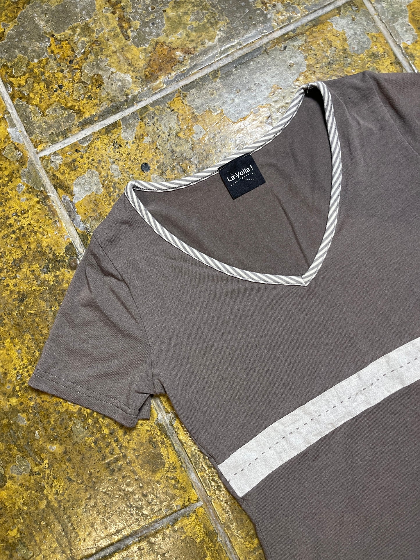 La Voila Short Sleeve Top Gray 2000s y2k - S