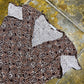 Patrice Breal Short Sleeve Top Brown White 2000s y2k - S