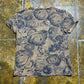 Camaieu Short Sleeve Top Orange Black 2000s y2k - S
