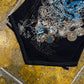 Prima Paris Short Sleeve Top Black 2000s y2k - M/L