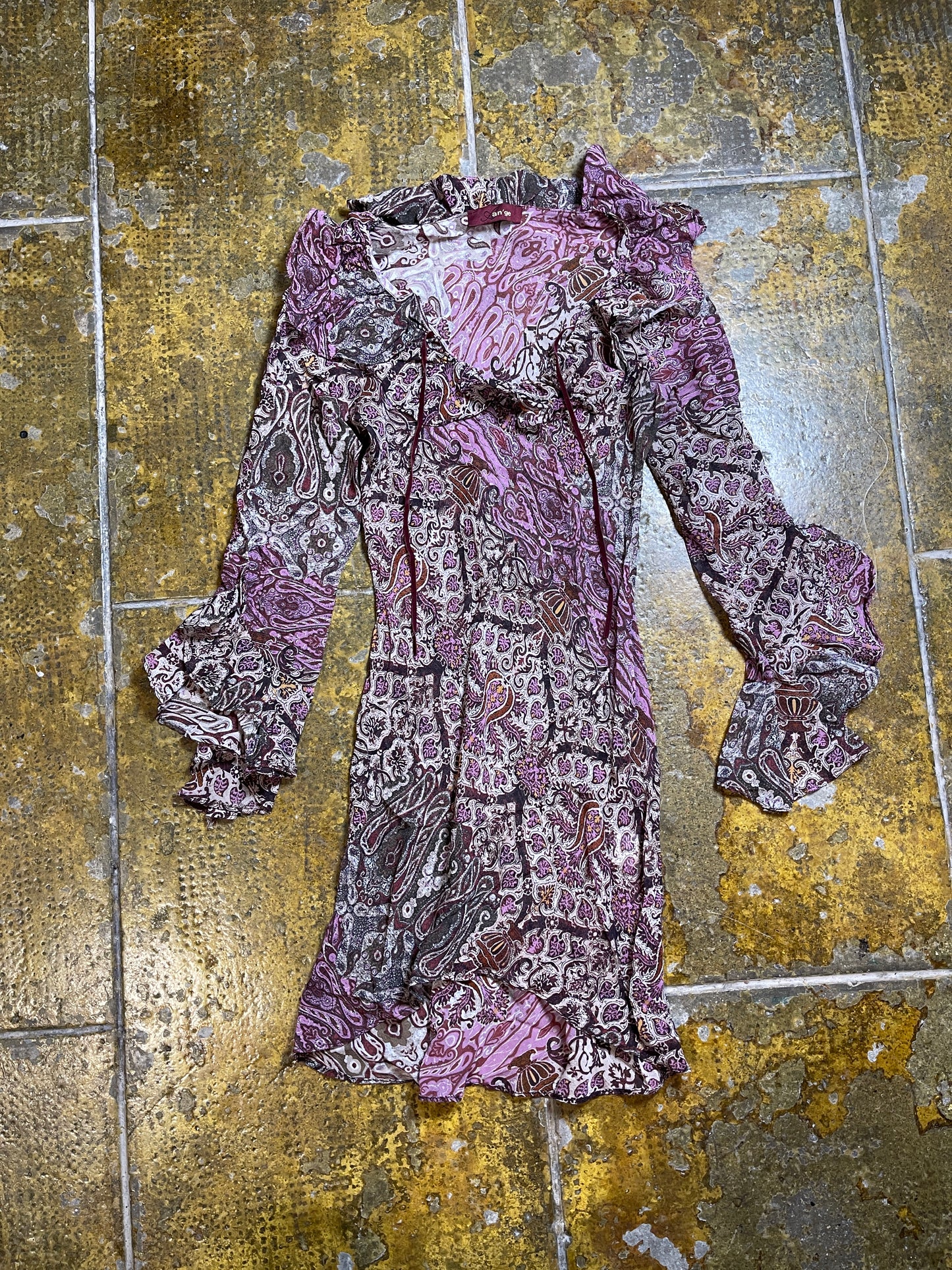 Ange See Through Summer Dress 2000s Purple y2k Fairy - S