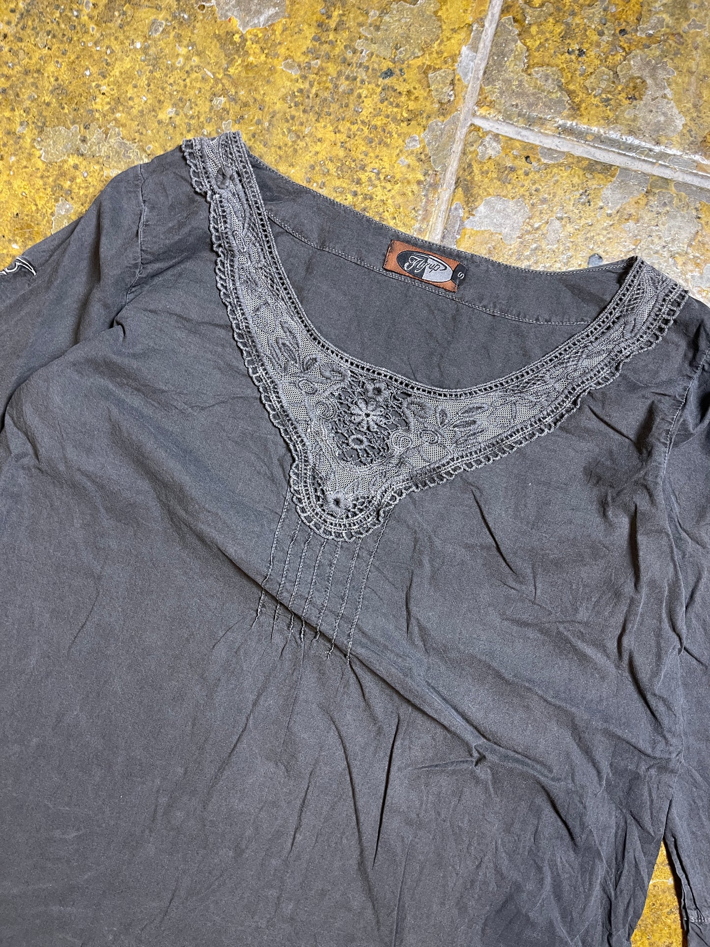 Fly Up Long Sleeve Top Gray 2000s y2k - S