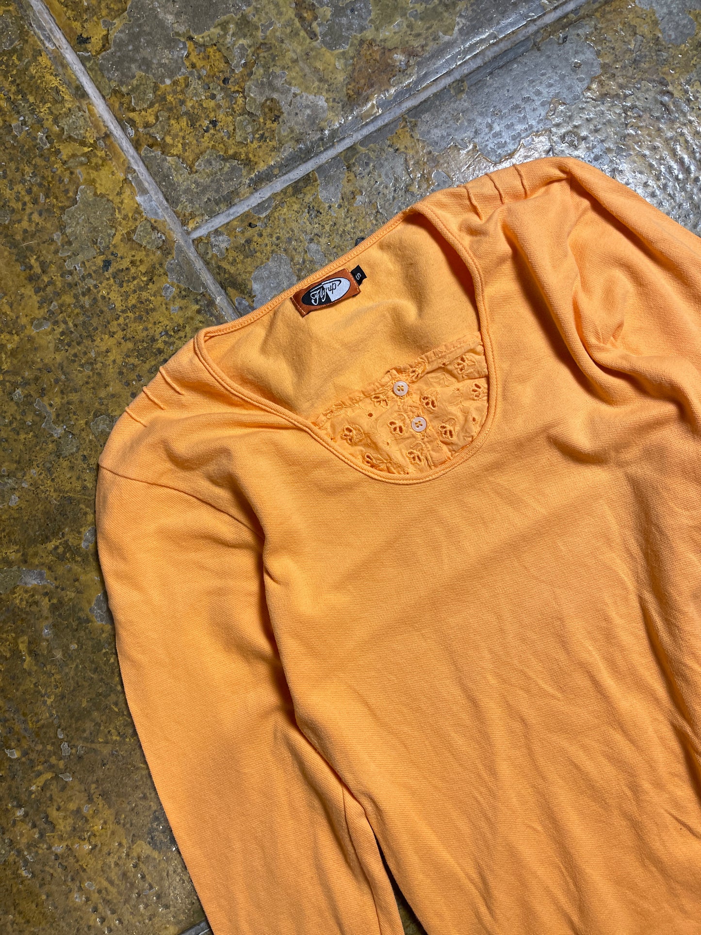 Fly Up Long Sleeve Top Orange 2000s y2k - S