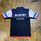 Crescent Suzuki GsxR Racing Polo Shirt Navy 2000s y2k - M