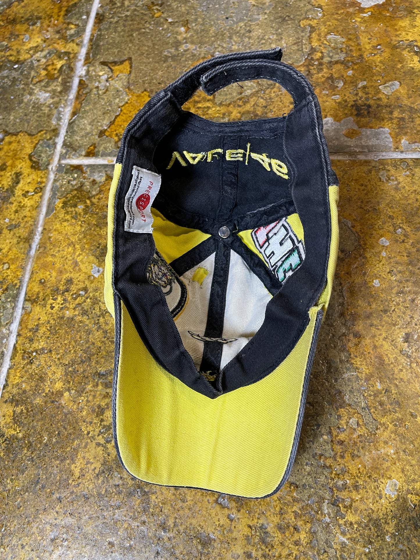Valentino Rossi Vale 46 Cap Yellow Black 2000s y2k Racing