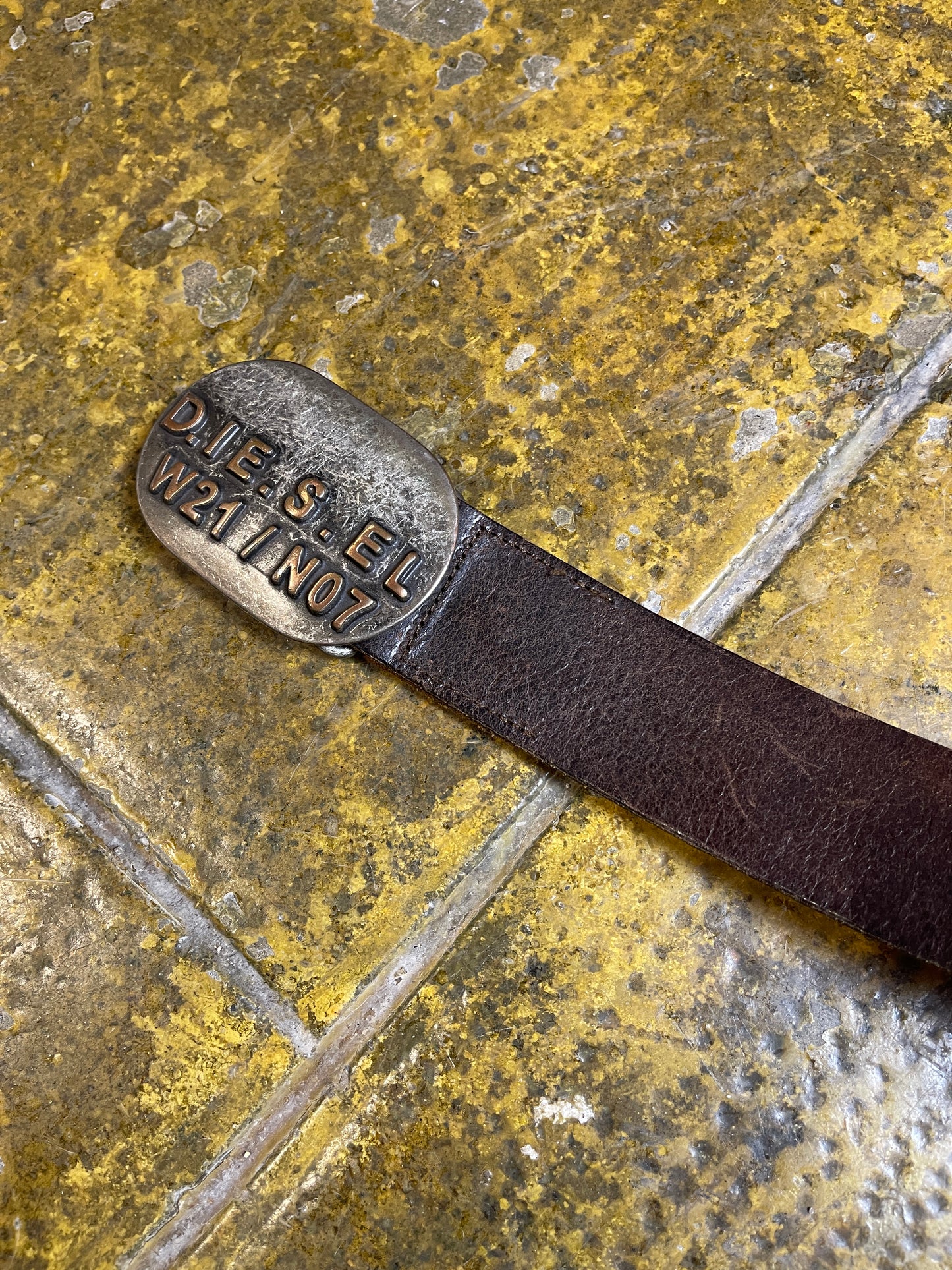 Diesel Leather Belt Brown 2000s y2k