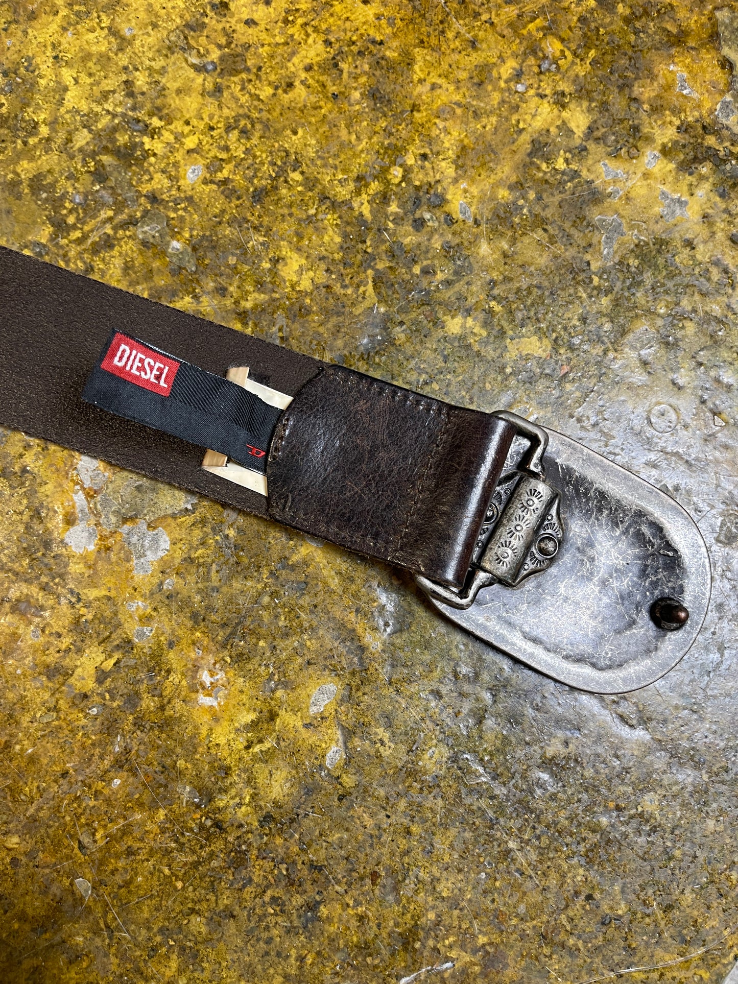 Diesel Leather Belt Brown 2000s y2k