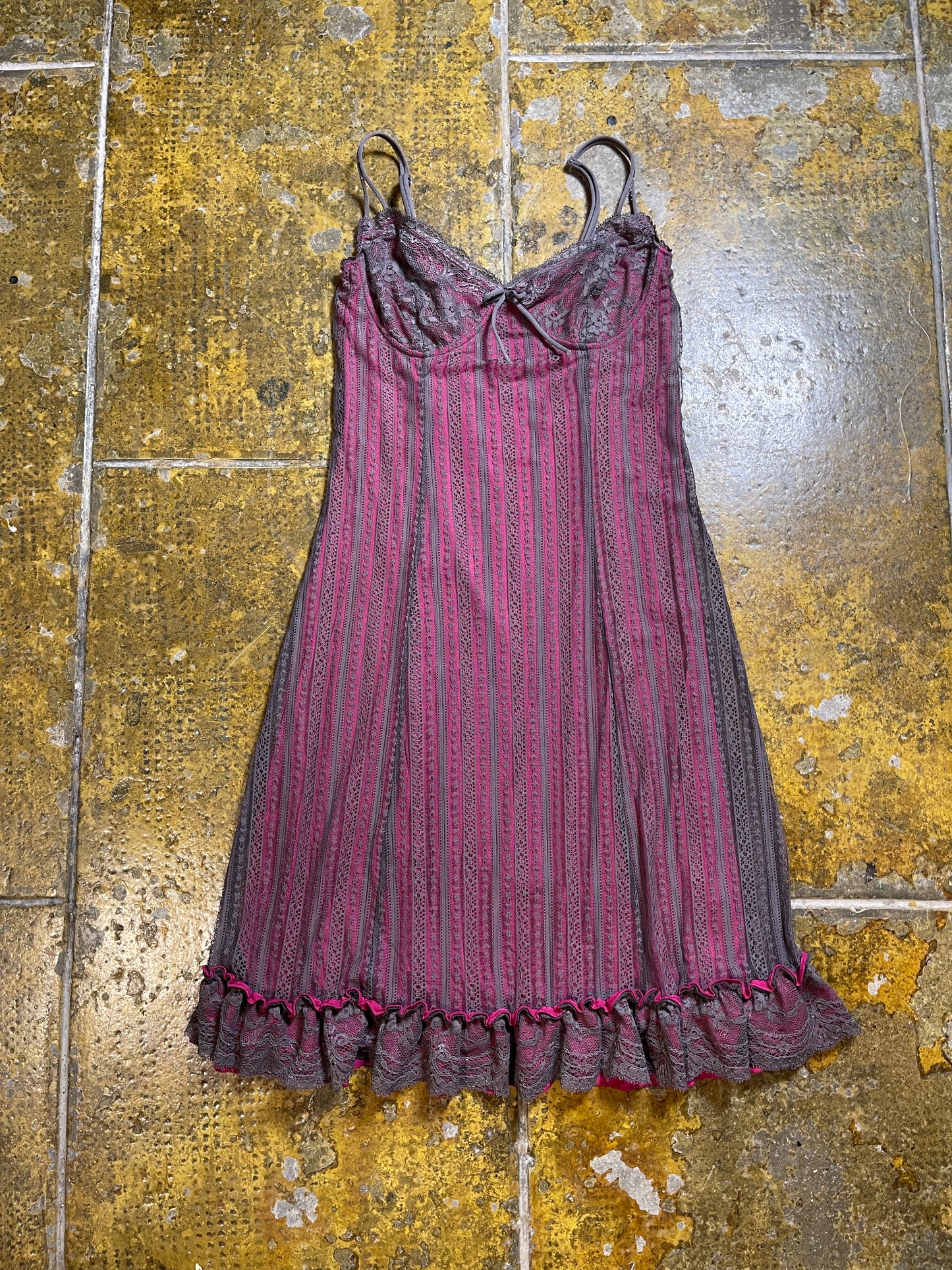 Ou Soleil Sleeveless Dress Gray Purple 2000s y2k Fairy - S